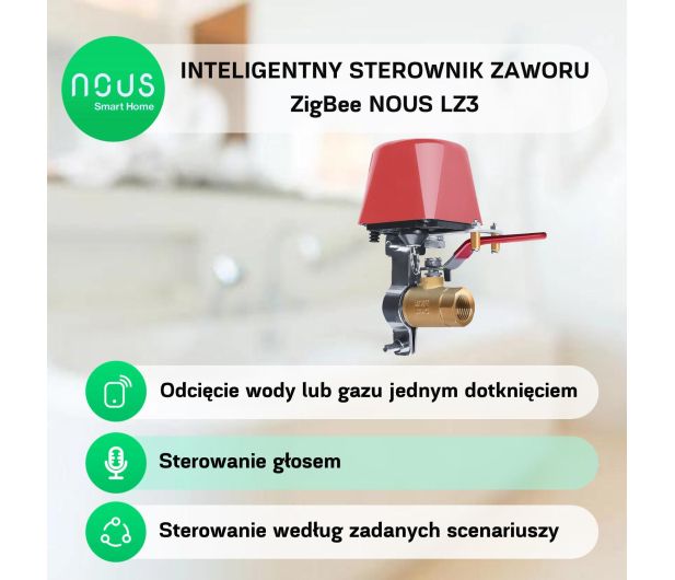 Nous Inteligentny Sterownik Zaworu ZigBee LZ3 - 739752 - zdjęcie 3